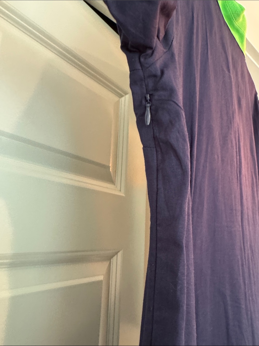 Sail to Sable Navy Tunic Dress with Lime Trim - Picture 4 of 4